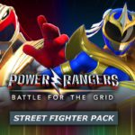 the promo image for ryu and chun li's inclusion in power rangers: battle for the grid, featuring both characters in their ranger getups